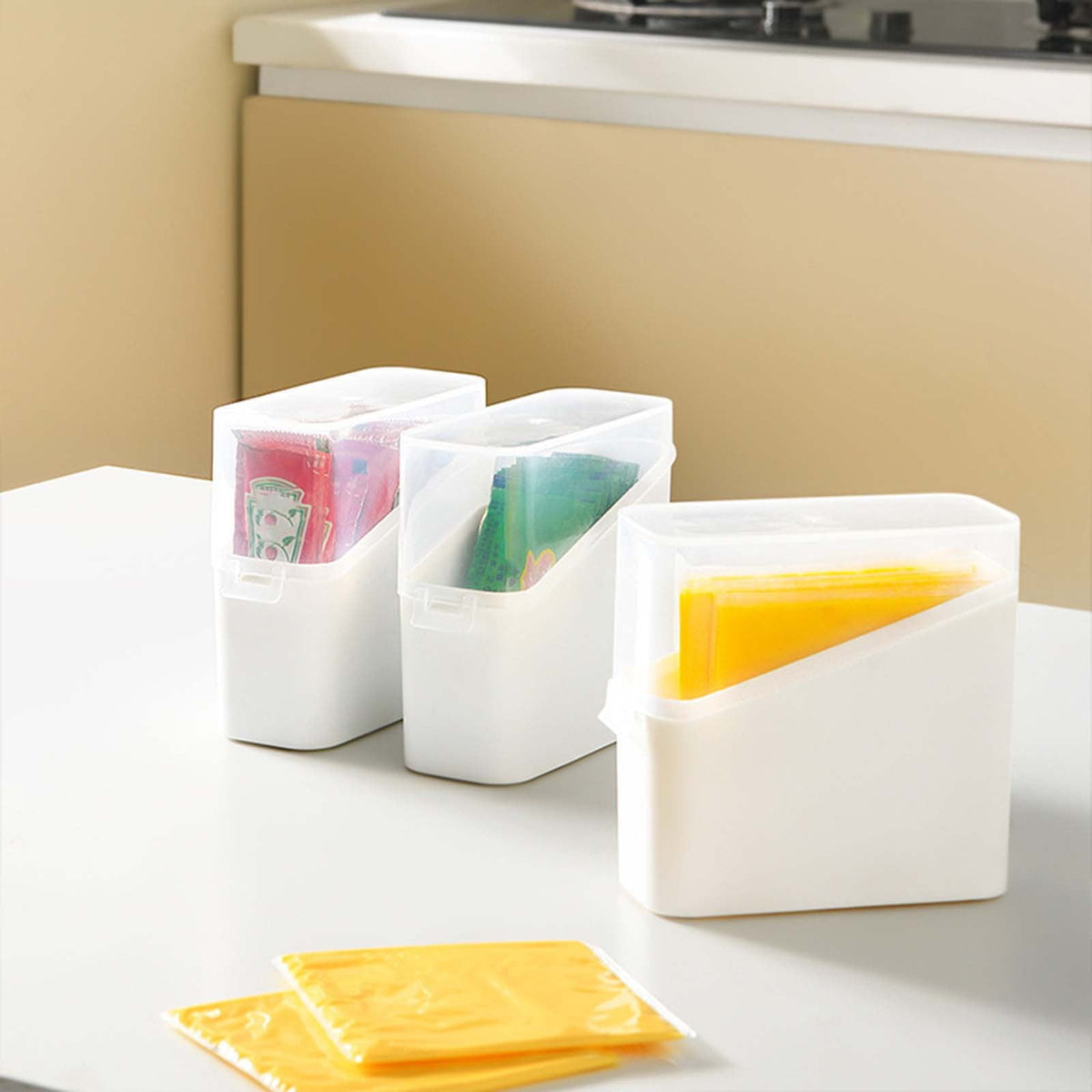 Lidded Tea Bag and Pod Organizer Box, Small Sealed Plastic Container for Cabinet or Pantry Shelf - Image 5