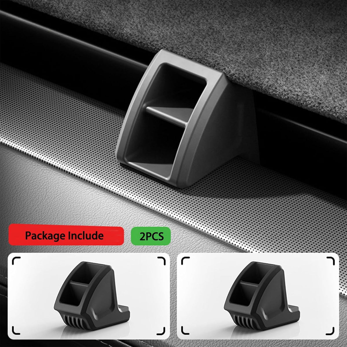 Silicone Air Vent Clip Adapters, Set of 2 in Black for Holding a Car Freshener, Model-Specific - Image 6