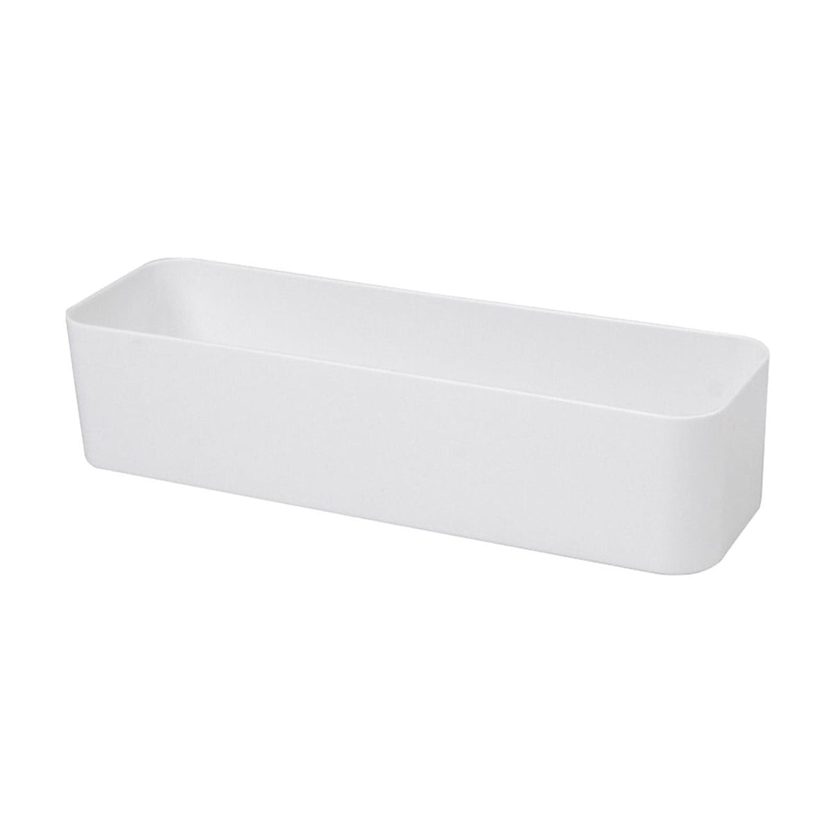 Wall-Mount Remote Caddy in White Plastic, Divided Holder for Controllers, Pens and Small Items