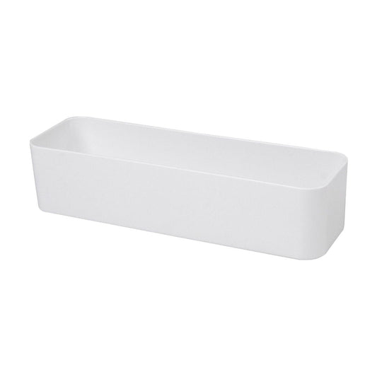 Wall-Mount Remote Caddy in White Plastic, Divided Holder for Controllers, Pens and Small Items