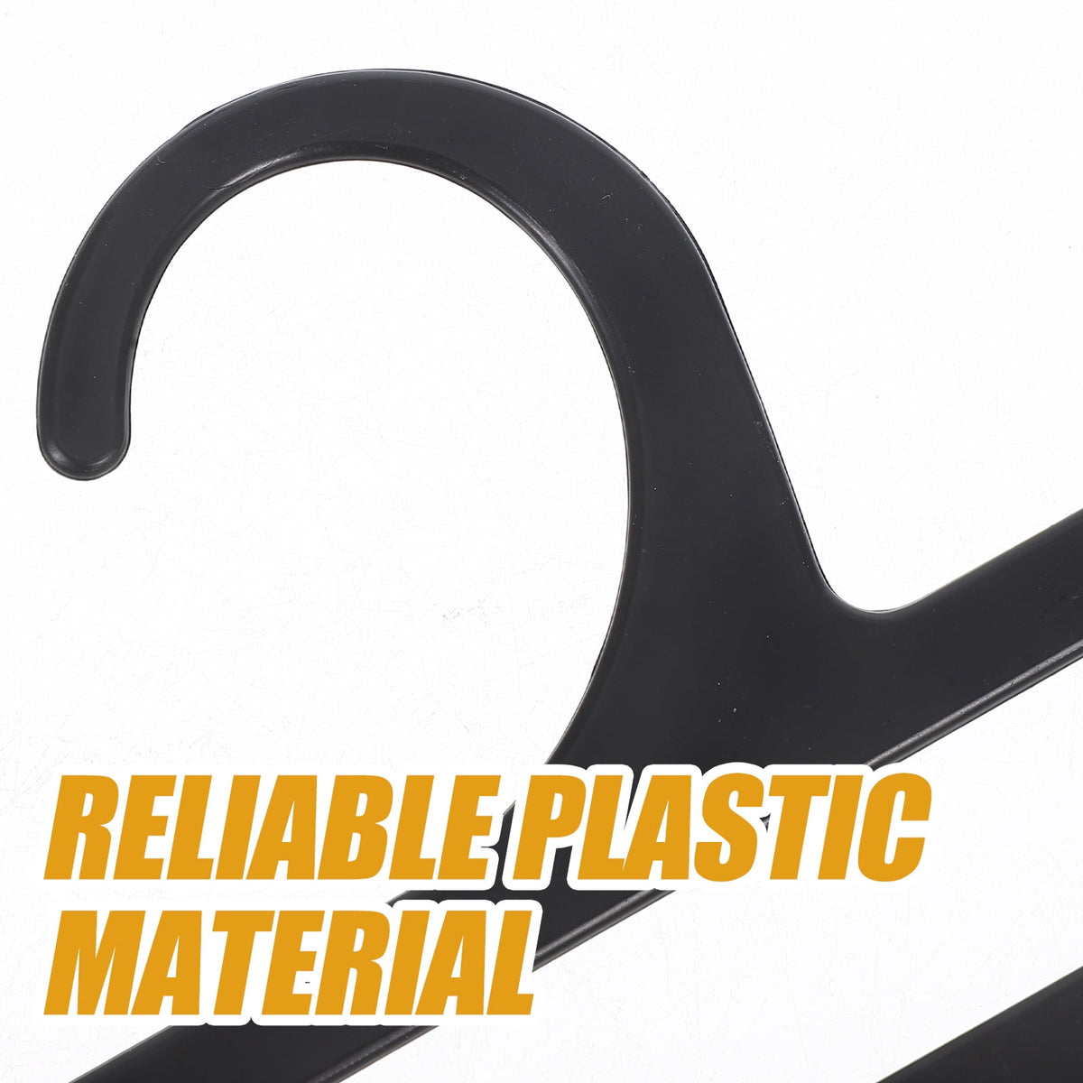 Slim Accessory Hangers, Set of 20 in Black Plastic for Scarves, Ties and Belts in the Closet - Image 3