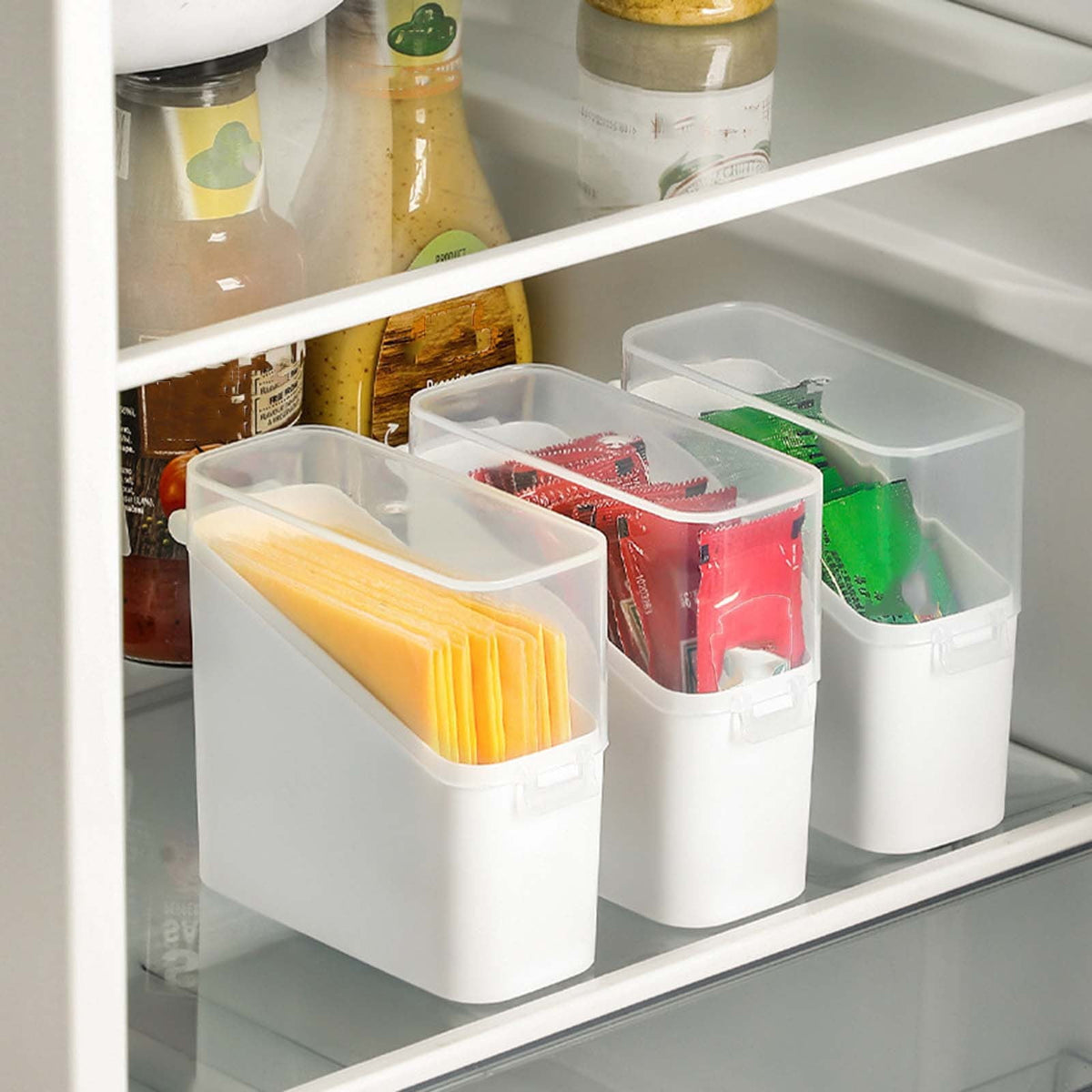 Lidded Tea Bag and Pod Organizer Box, Small Sealed Plastic Container for Cabinet or Pantry Shelf - Image 2