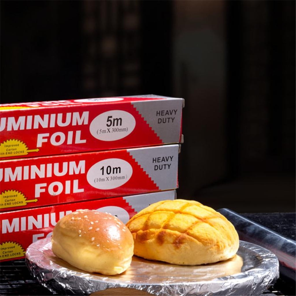 Thick Kitchen Foil Roll, 300 mm Wide by 5 m, 20-Micron Aluminum for Baking, Grilling and Wrapping - Image 4