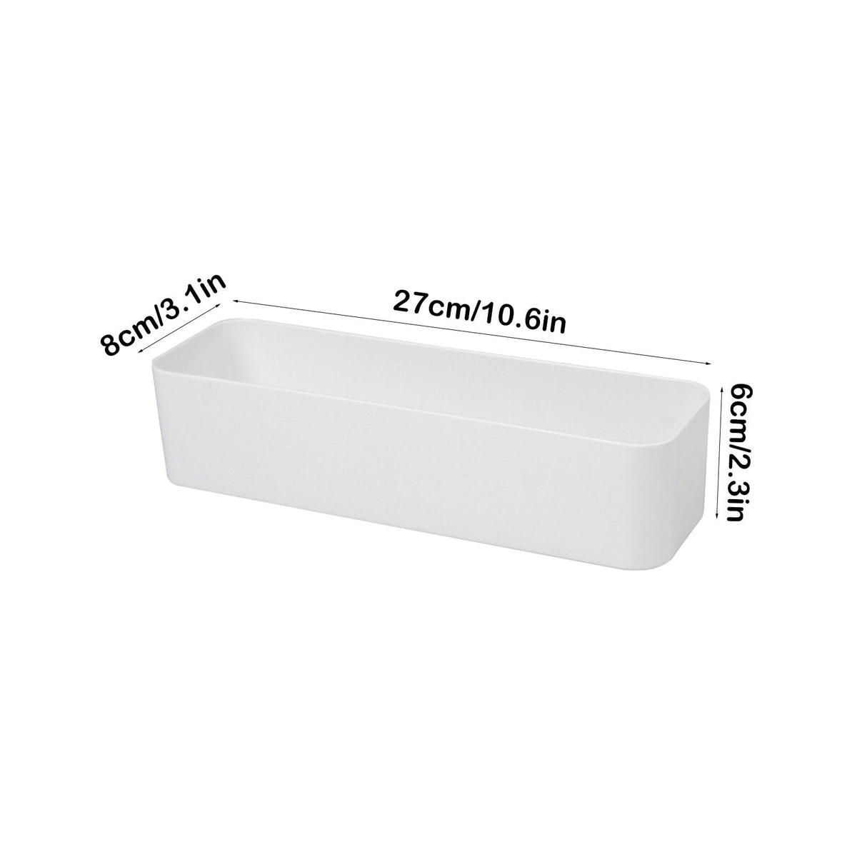 Wall-Mount Remote Caddy in White Plastic, Divided Holder for Controllers, Pens and Small Items - Image 3