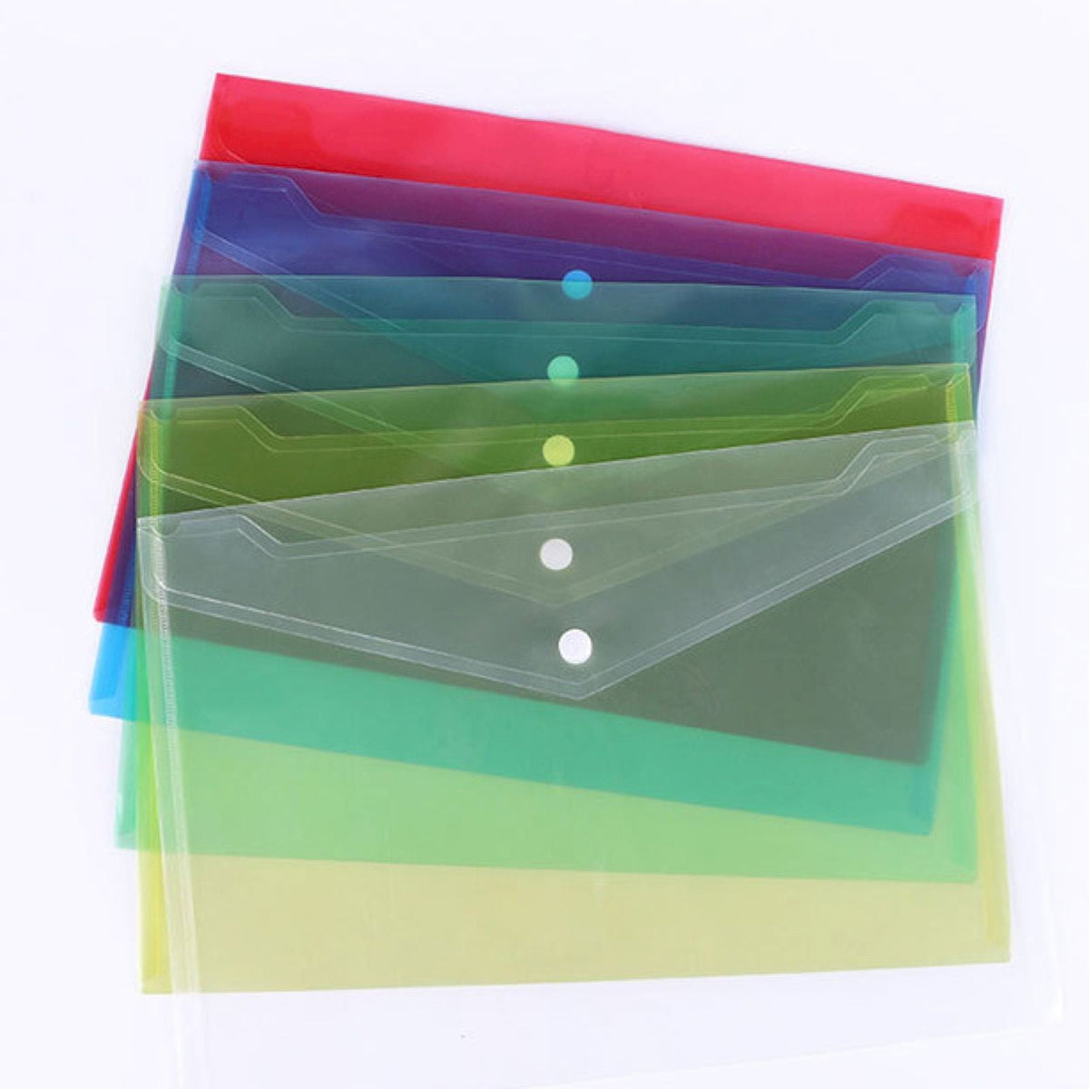 Clear Snap-Button Document Envelope, Single A4 and Letter Size PVC Folder for School and Office - Image 5