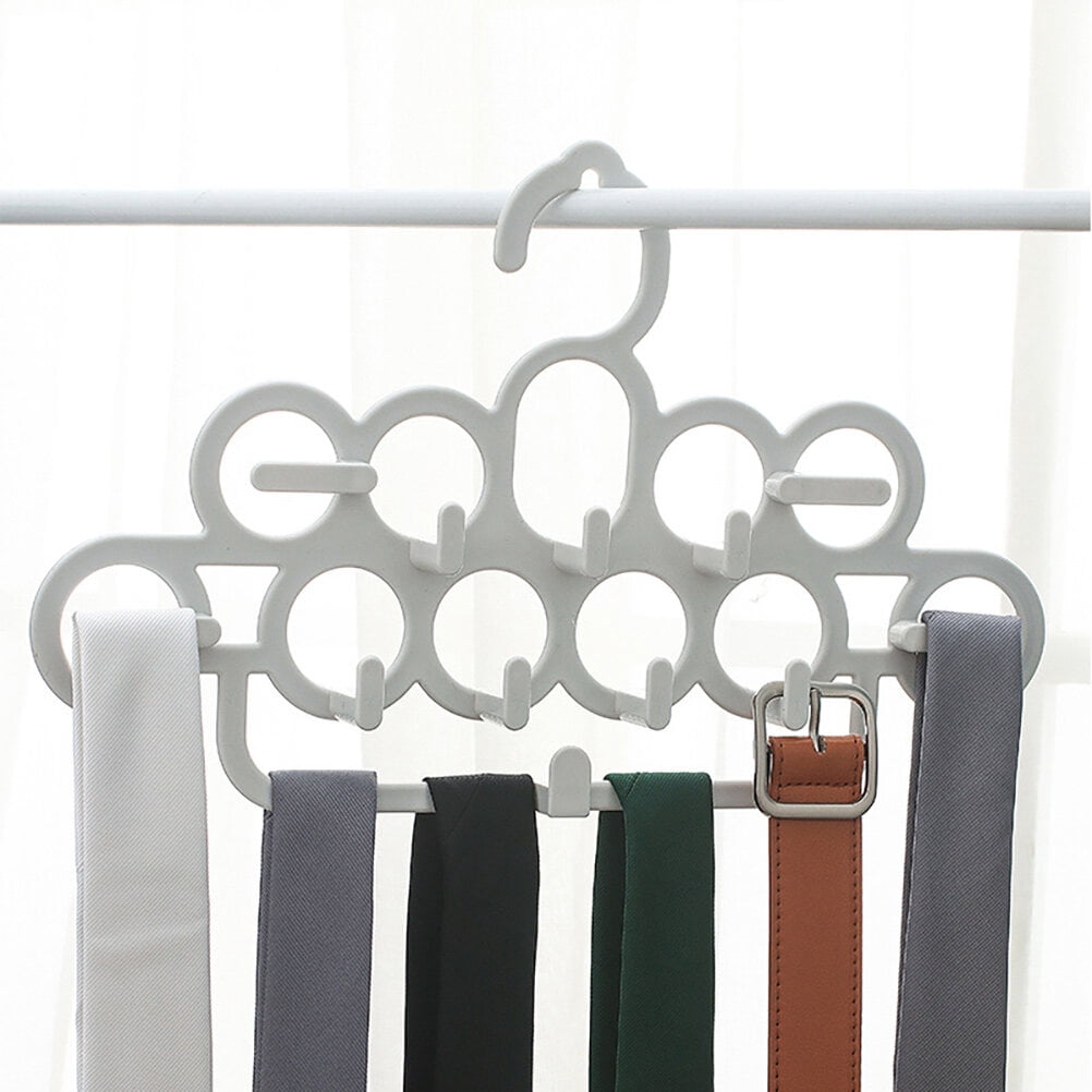 Multi-Loop Scarf and Belt Hanger, Pack of 2 in White Polypropylene for Shawls and Ties - Image 4