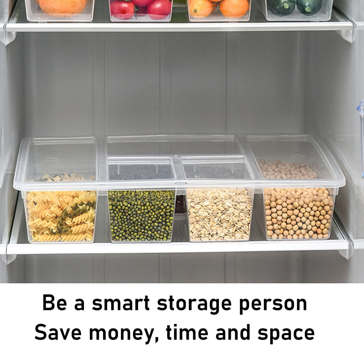Divided Snack Platter with Cover, Five Clear Compartments for Fruit, Vegetables and Meal Prep - Image 4