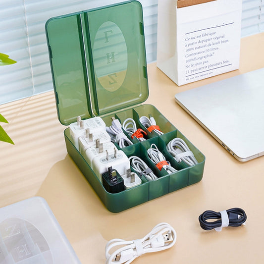 Clear Cable Organizer Case with Multiple Compartments for Chargers, Cords, Earbuds and Adapters - Image 2