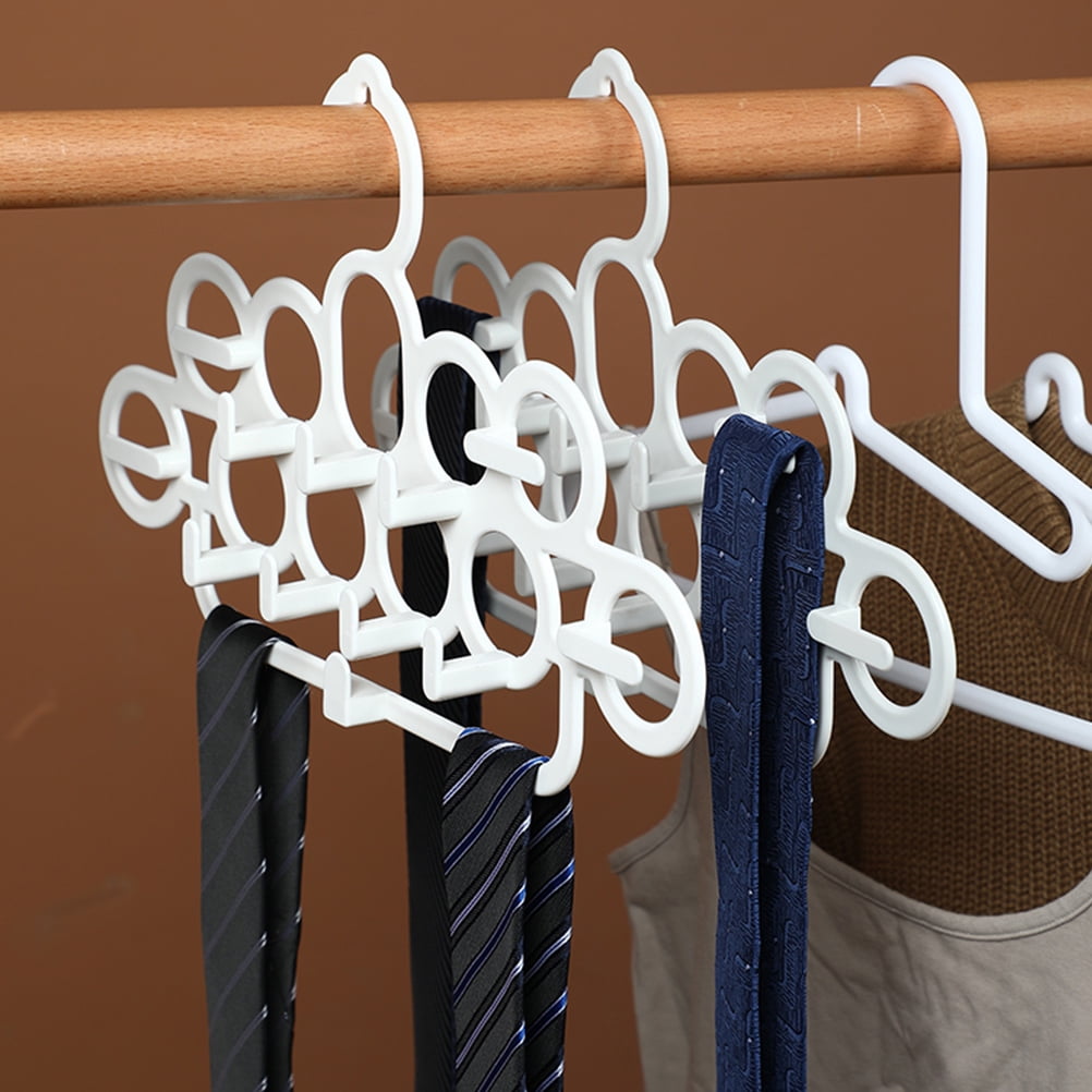 Multi-Loop Scarf and Belt Hanger, Pack of 2 in White Polypropylene for Shawls and Ties - Image 2