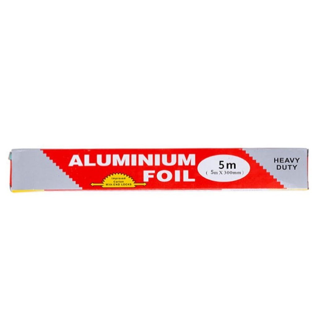 Thick Kitchen Foil Roll, 300 mm Wide by 5 m, 20-Micron Aluminum for Baking, Grilling and Wrapping - Image 2
