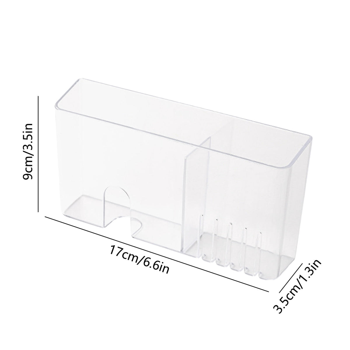 Clear Acrylic Wall Pocket for Remotes and Phones, Hanging Bedside Holder with Drainage Holes - Image 3