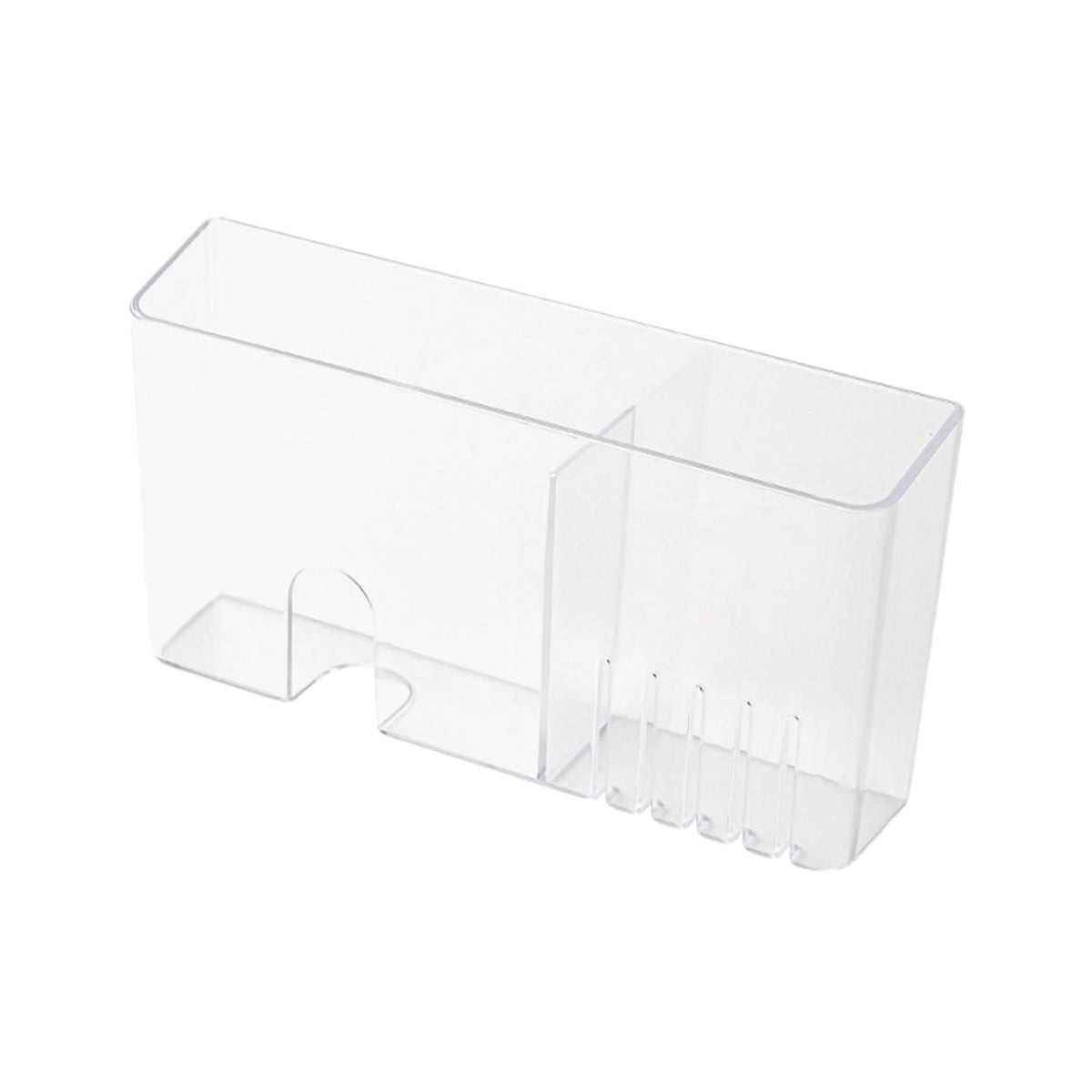 Clear Acrylic Wall Pocket for Remotes and Phones, Hanging Bedside Holder with Drainage Holes