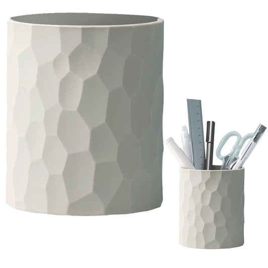 Soft Silicone Pencil Cup in Grey, Waterproof Desk Holder for Pens, Brushes and Makeup Tools