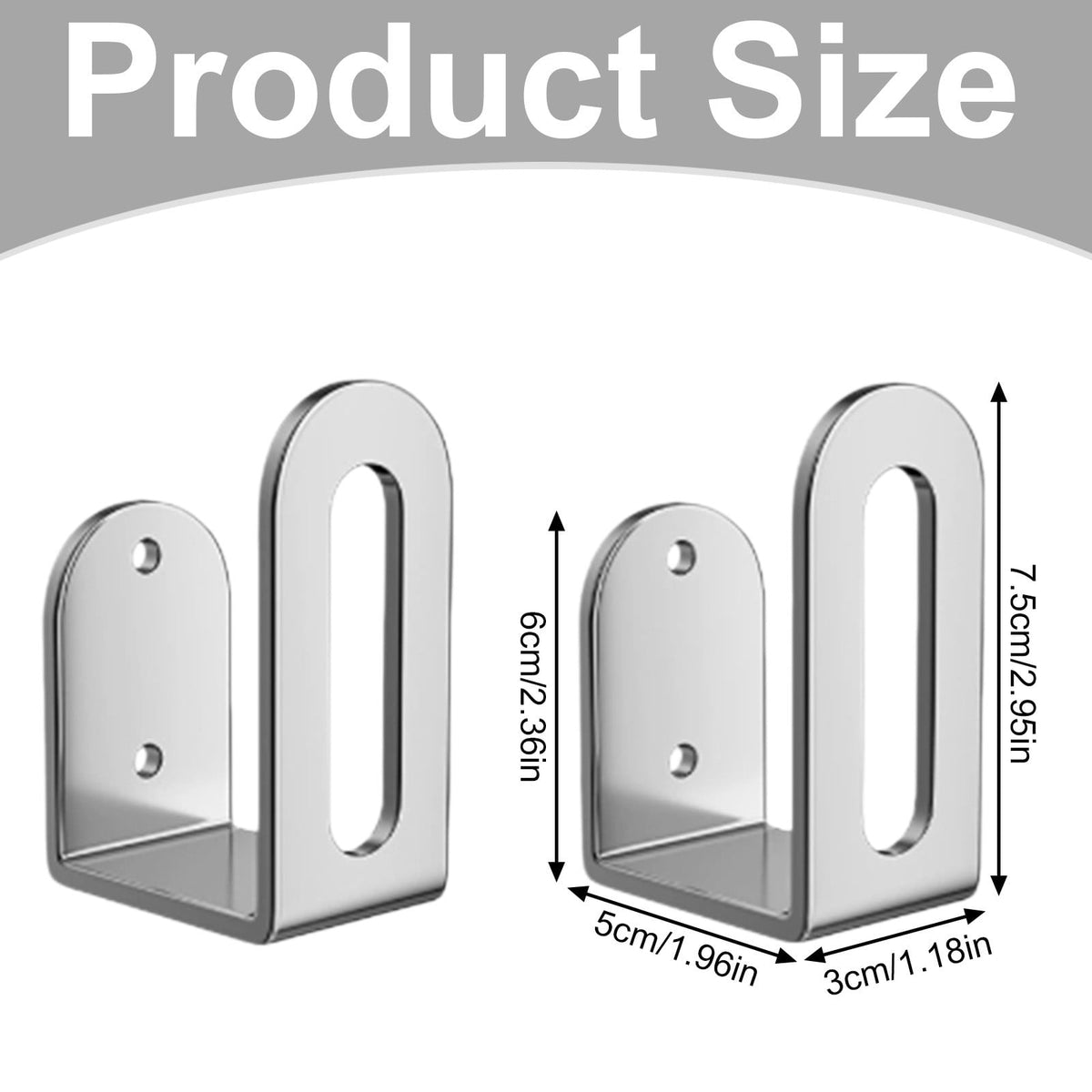 Slim Wall Bracket for Cutting Boards and Pot Lids, 3-Inch Metal Under-Cabinet Holder - Image 2