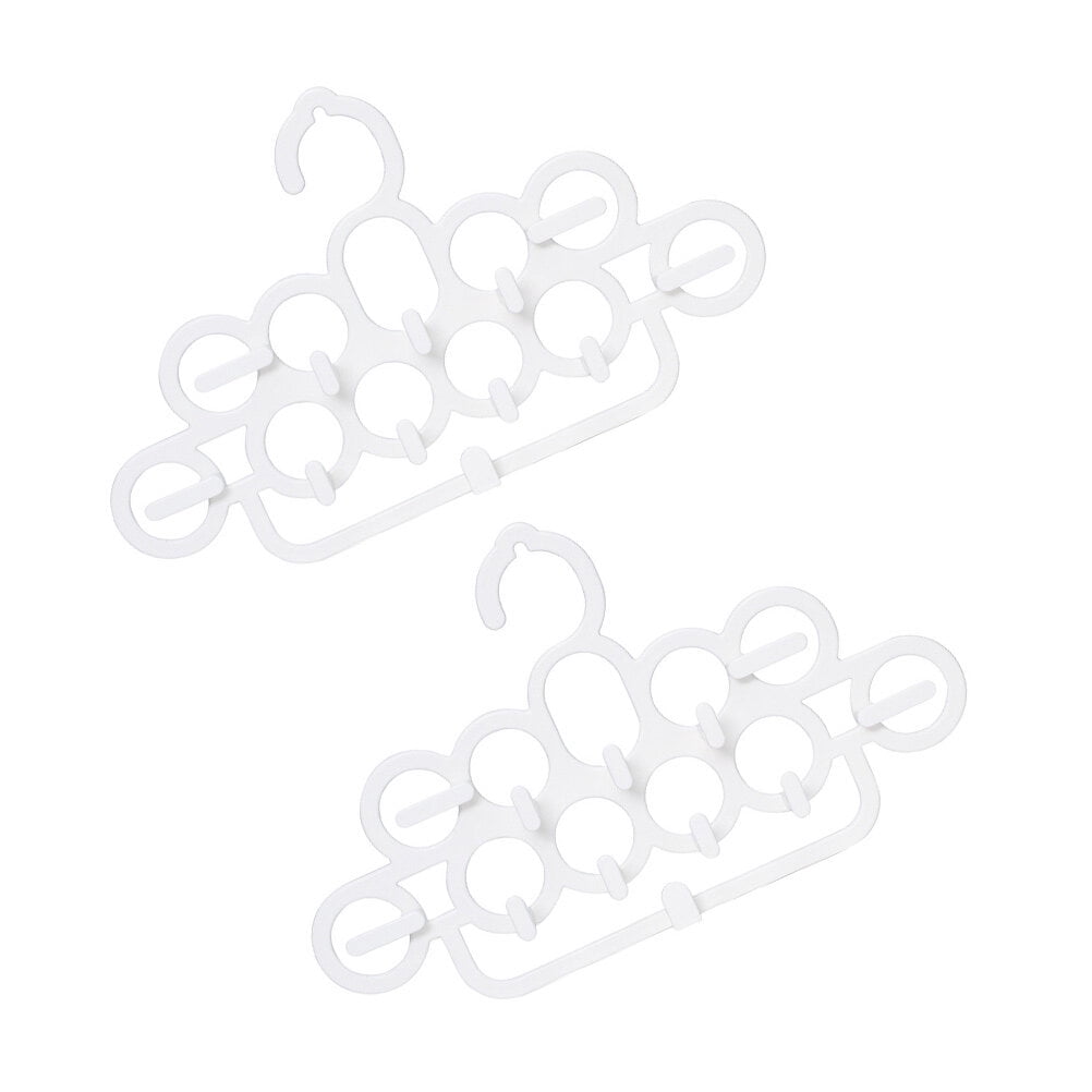 Multi-Loop Scarf and Belt Hanger, Pack of 2 in White Polypropylene for Shawls and Ties - Image 5