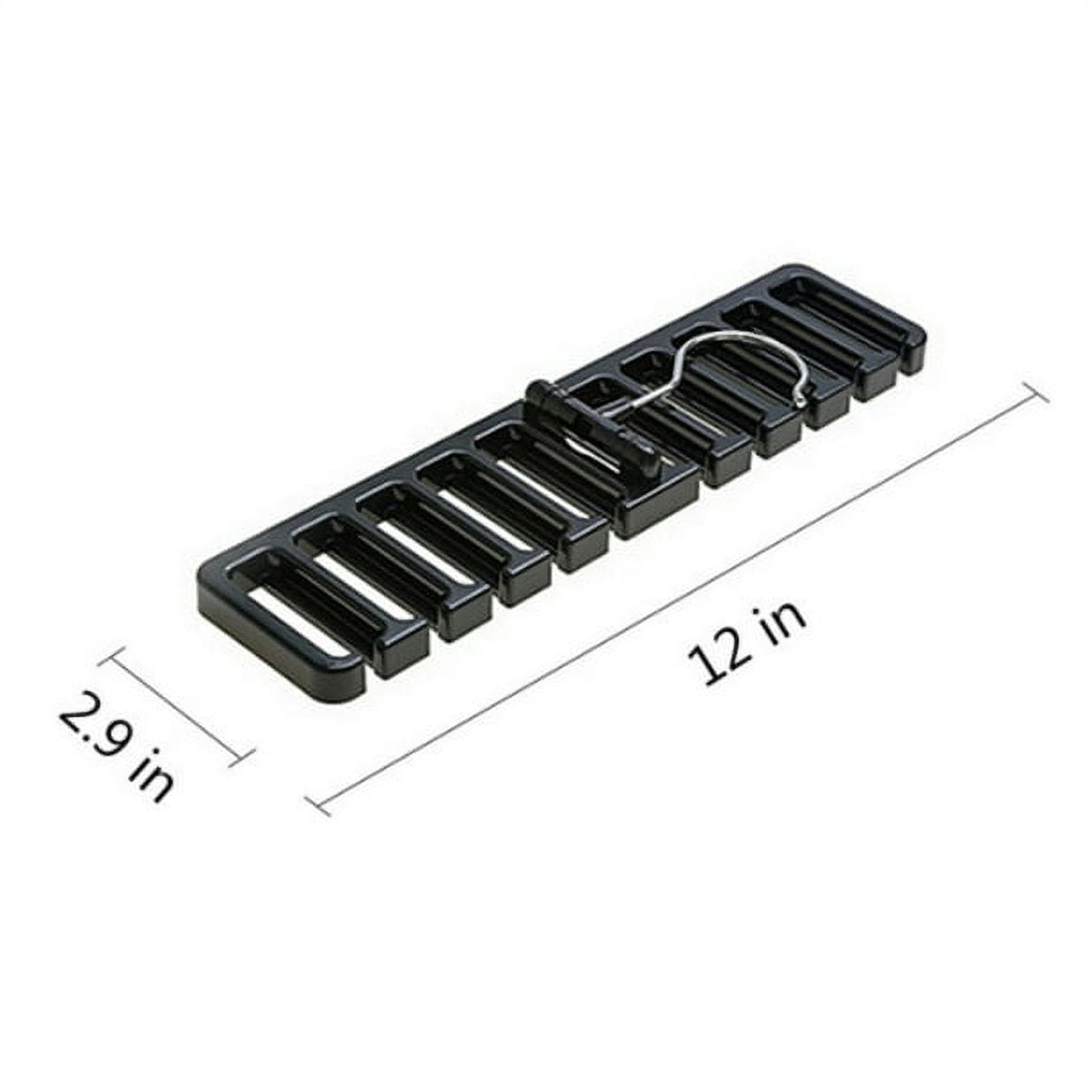 Rotating Tie and Belt Hanger, Set of 2 in Brown, Closet Rod Rack Holding Up to 10 Accessories - Image 3