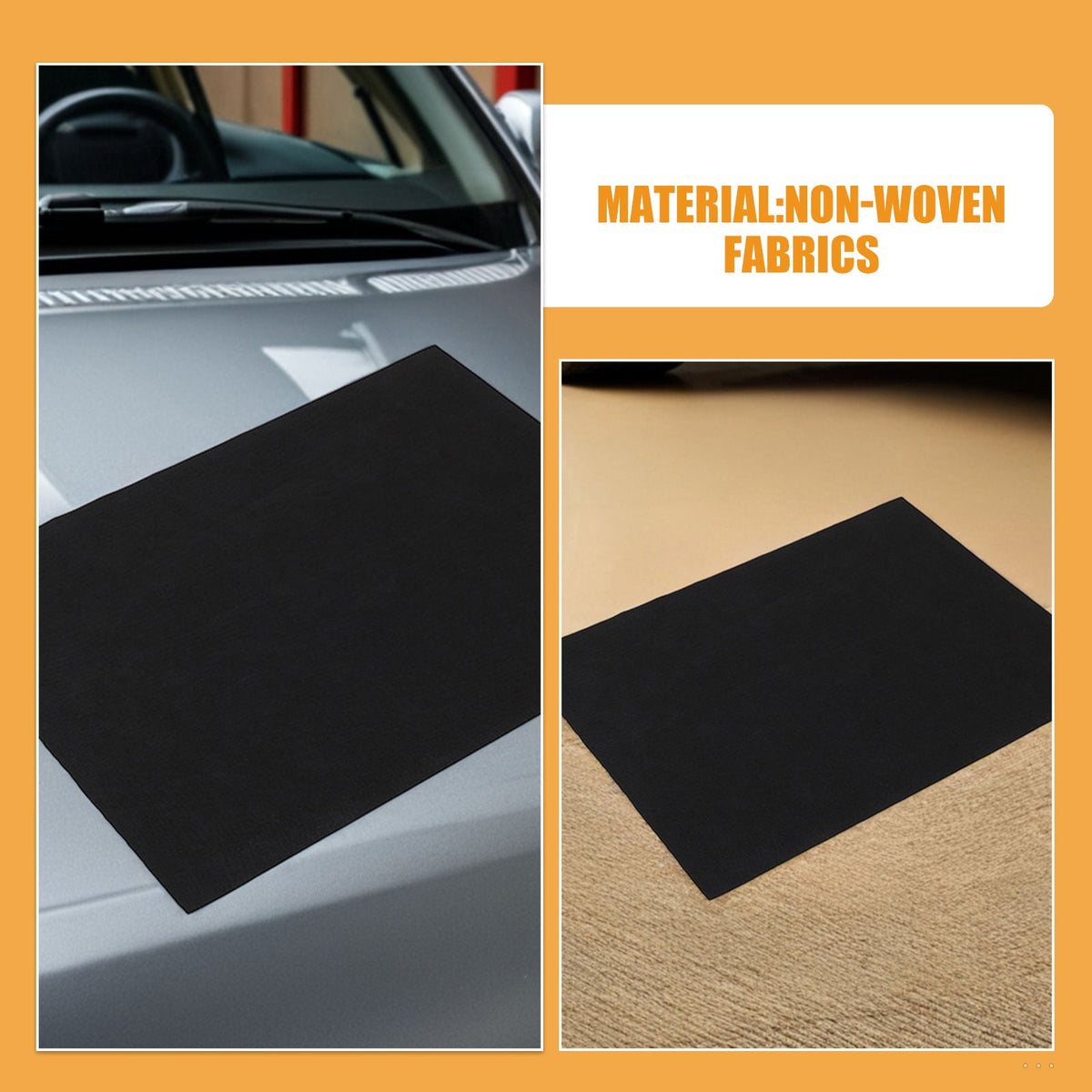 Disposable Car Floor Mats, Pack of 100 Black Nonwoven Sheets to Catch Mud, Dust and Rain - Image 4